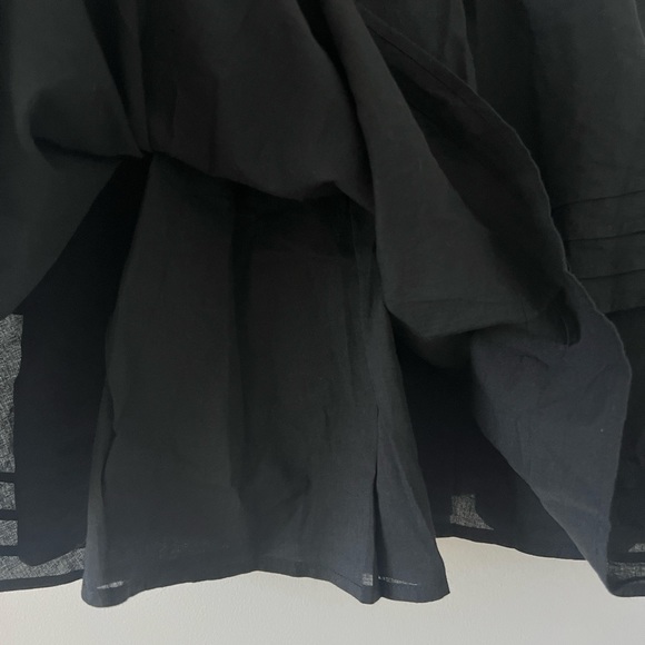 Cleobella Venita Mini Dress Black, black mini dress, smocked, ruffle hem, tiered - Picture 10 of 11